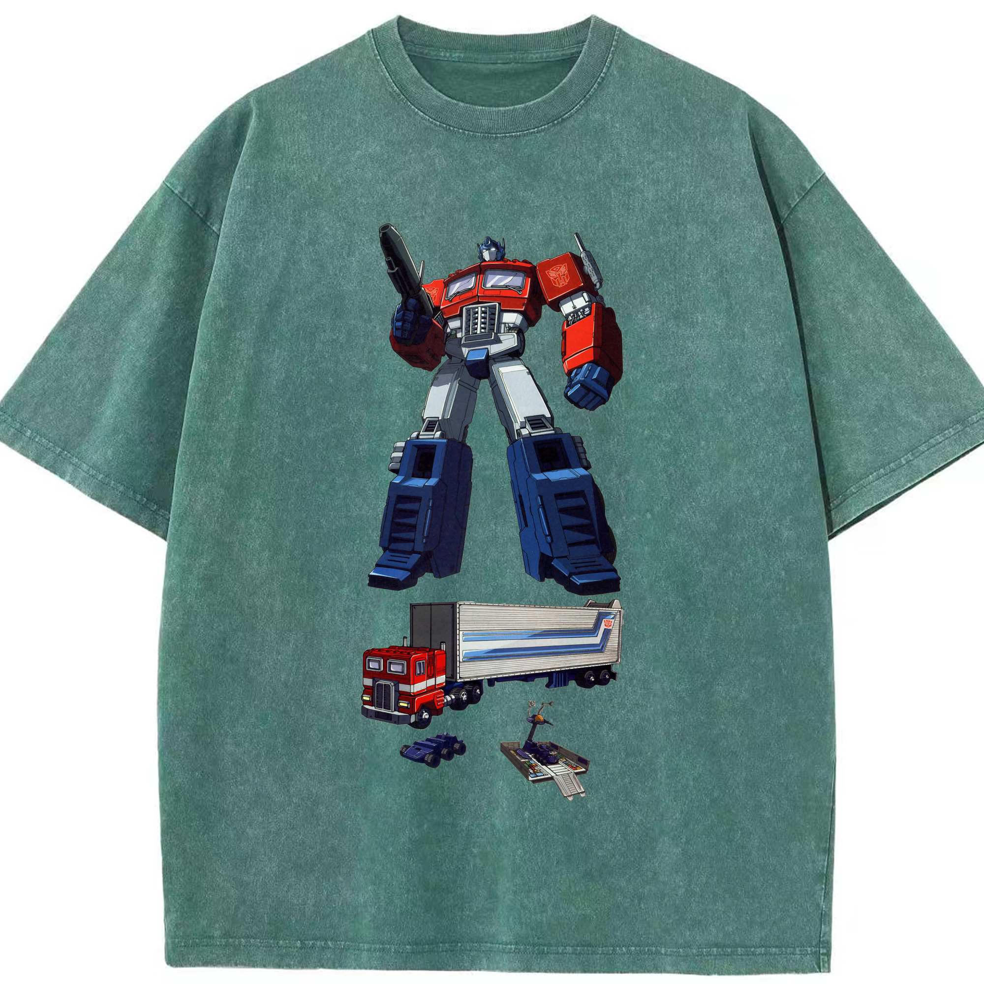 （画像用）  綿100% ヴィンテージ風 半袖Tシャツ（フロントプリント）